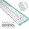 Kearing® Metal Edge Acrylic Quilting Ruler - 3mm Thick with Laser Grid, Sewing and Quilting Supplies with Cutting Edge, Non-Slip Backing for Rotary Cutter & Fabric Cutting